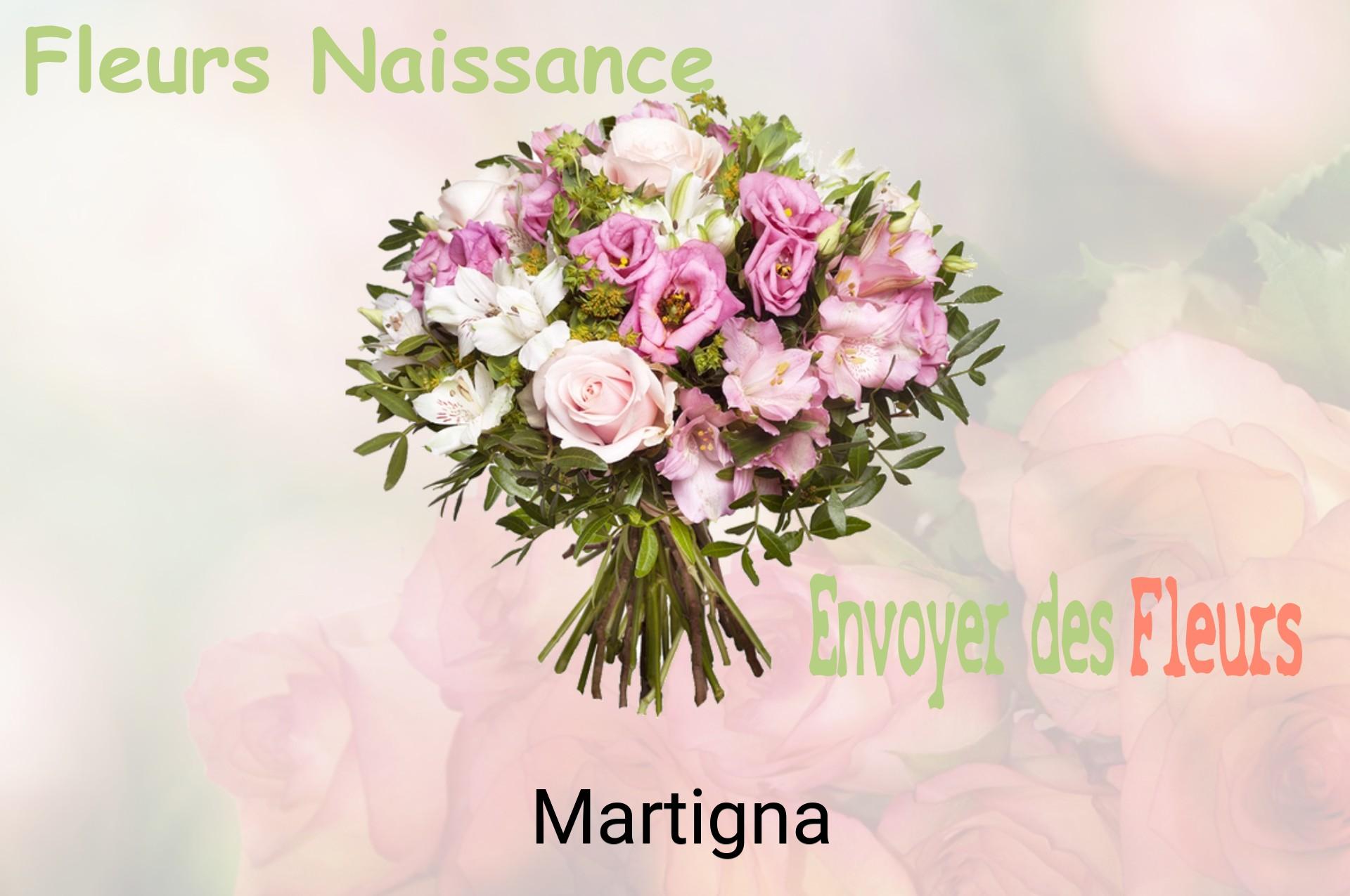 Bouquet de fleurs de naissance livré à Martigna